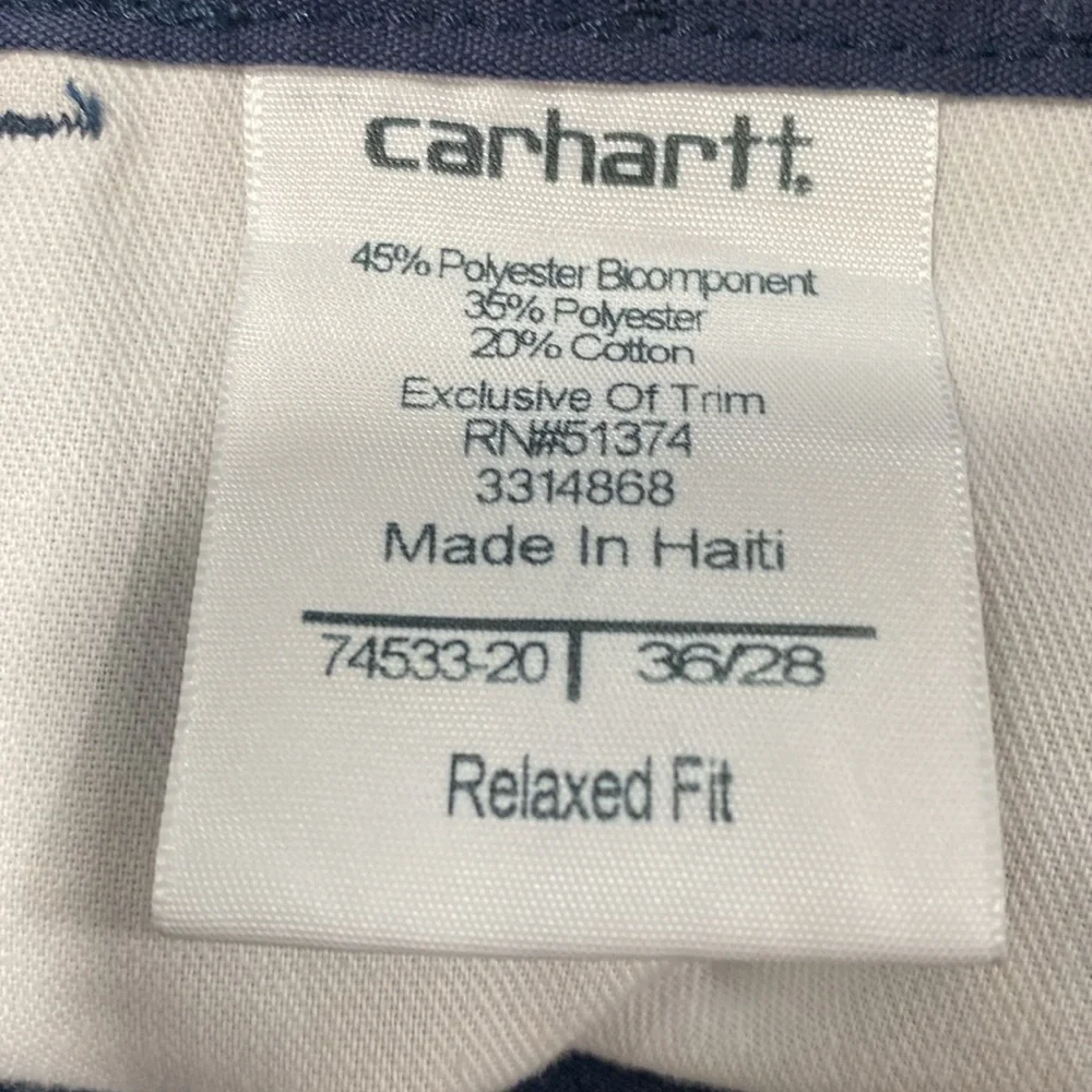 Carhartt Men's Relaxed Fit Flex‎ Work Pants 74533-20 Bundle Lot of 2 (36x28)
